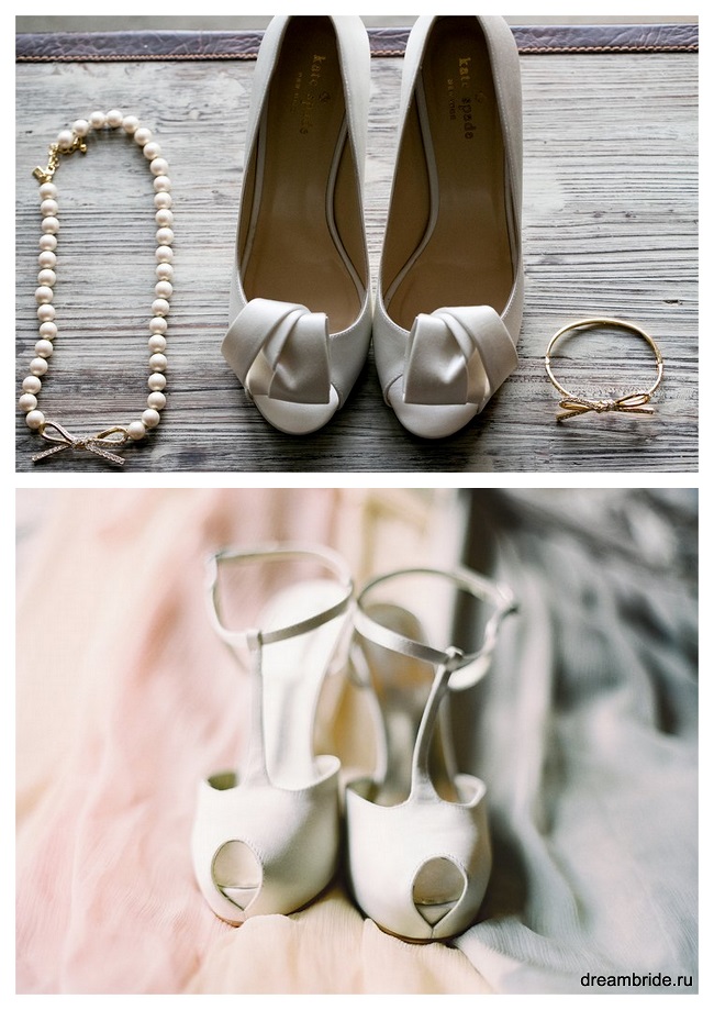 необычные белые свадебные туфли