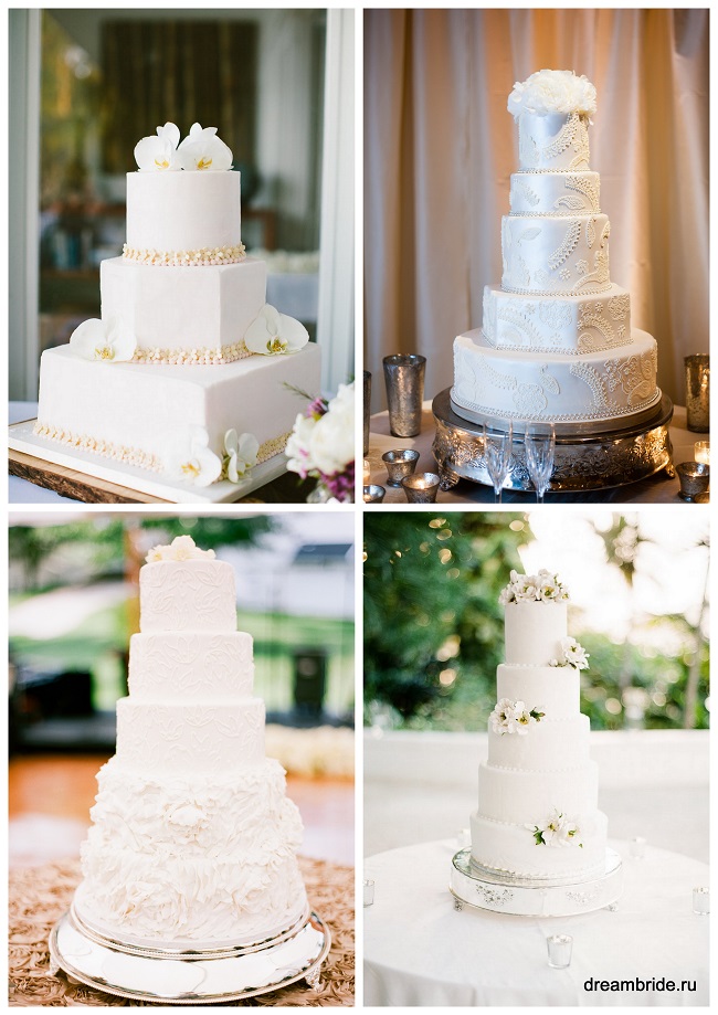 белый свадебный торт фото