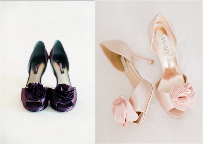 шикарные свадебные туфли с цветами на носике