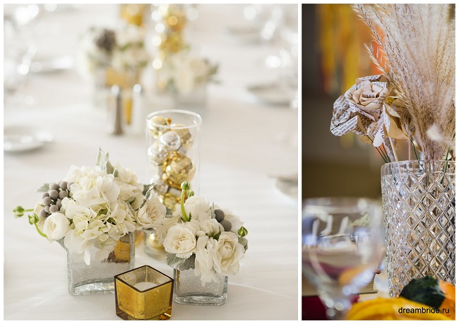 красивый декор свадебных столов для гостей в бежевом цвете