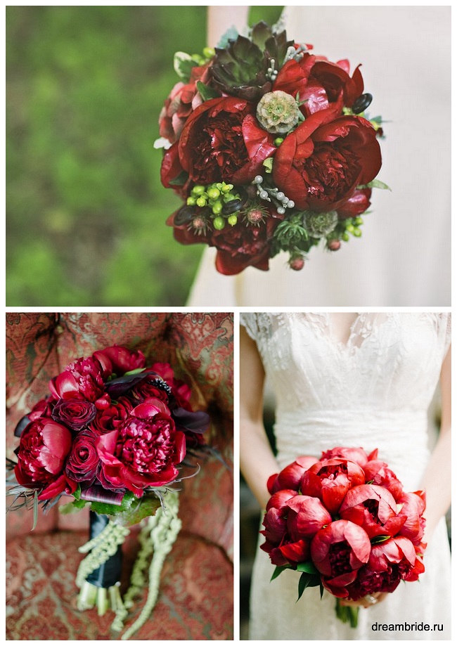 бордовые пионы свадьба в бордовом цвете фото