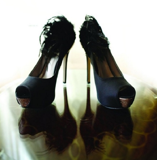 черные свадебные туфли фото