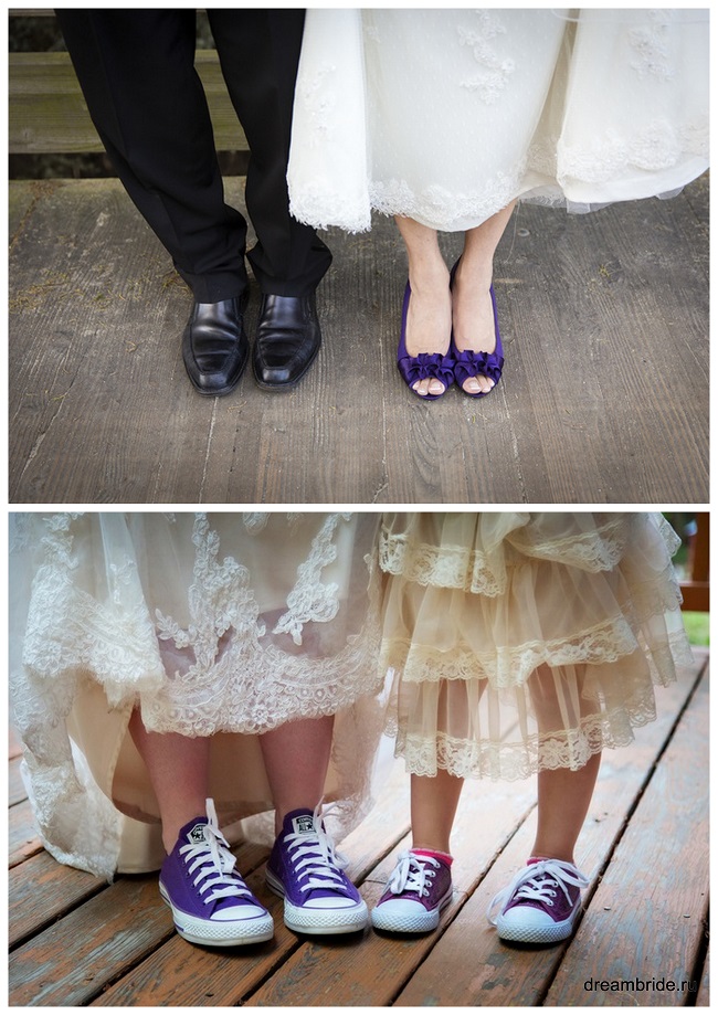 фиолетовая обувь на свадьбу