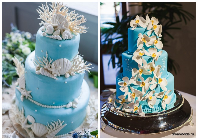 свадебный торт в морском стиле
