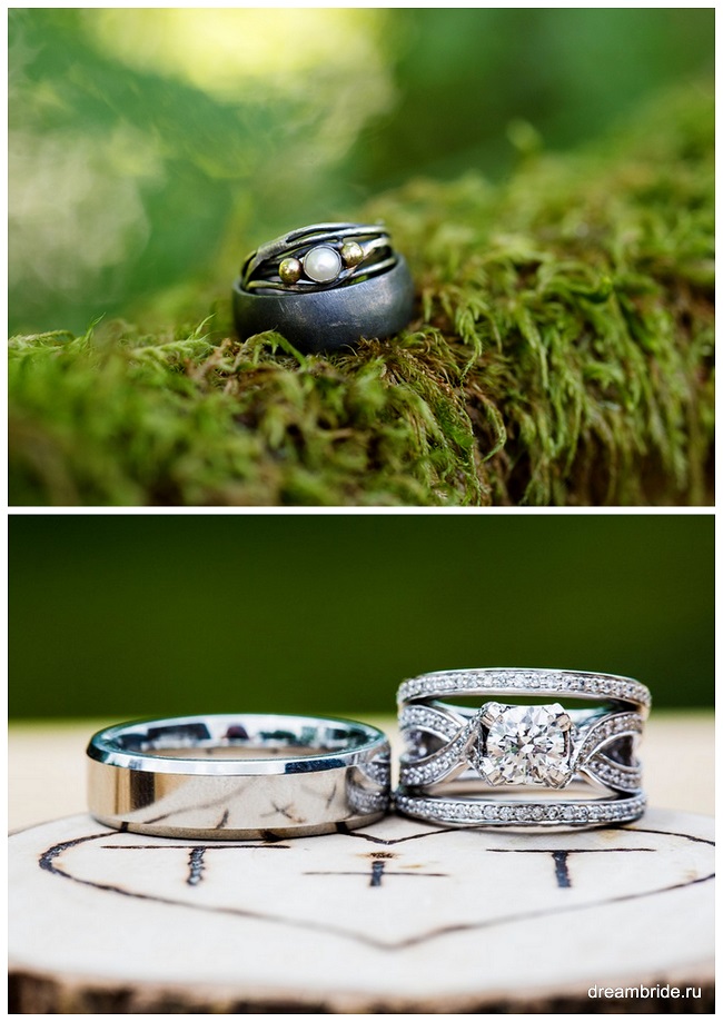 необычные серебряные свадебные кольца