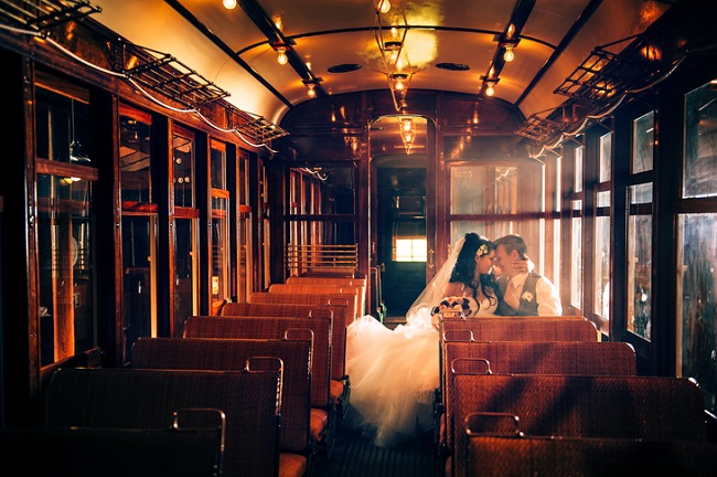 свадебная фотосессия в поезде