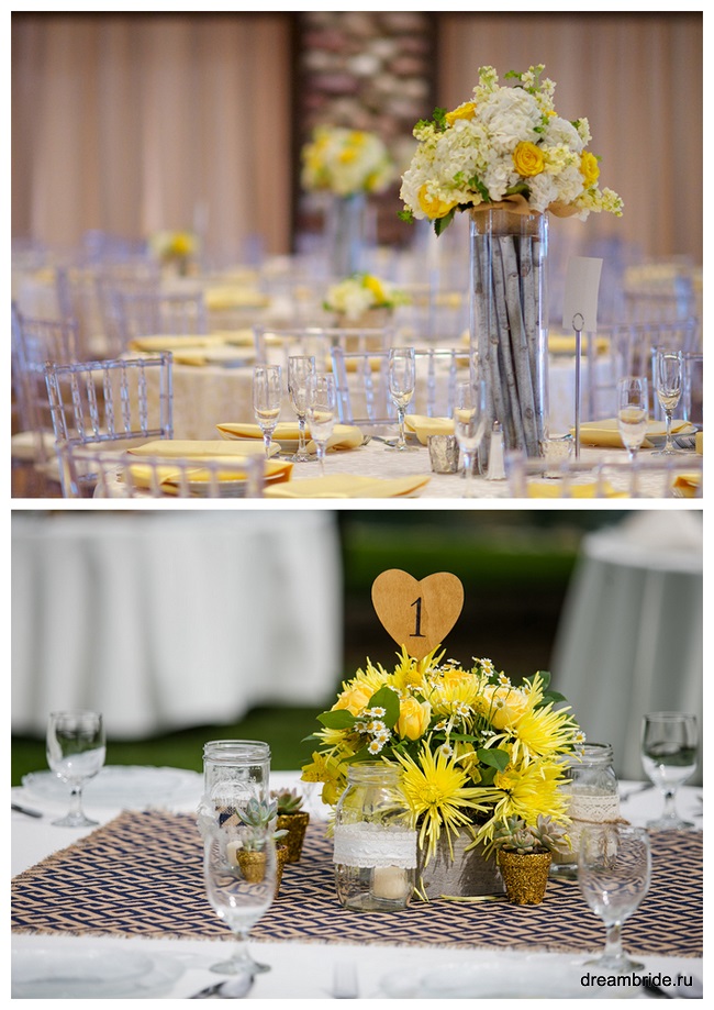свадьба в желтом цвете оформление зала