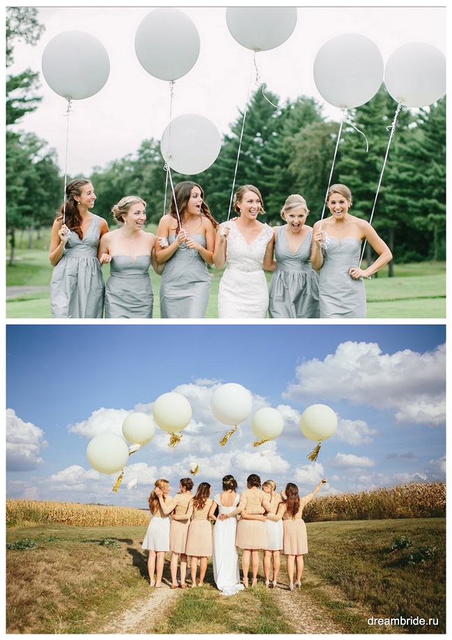 свадебная фотосессия с шариками
