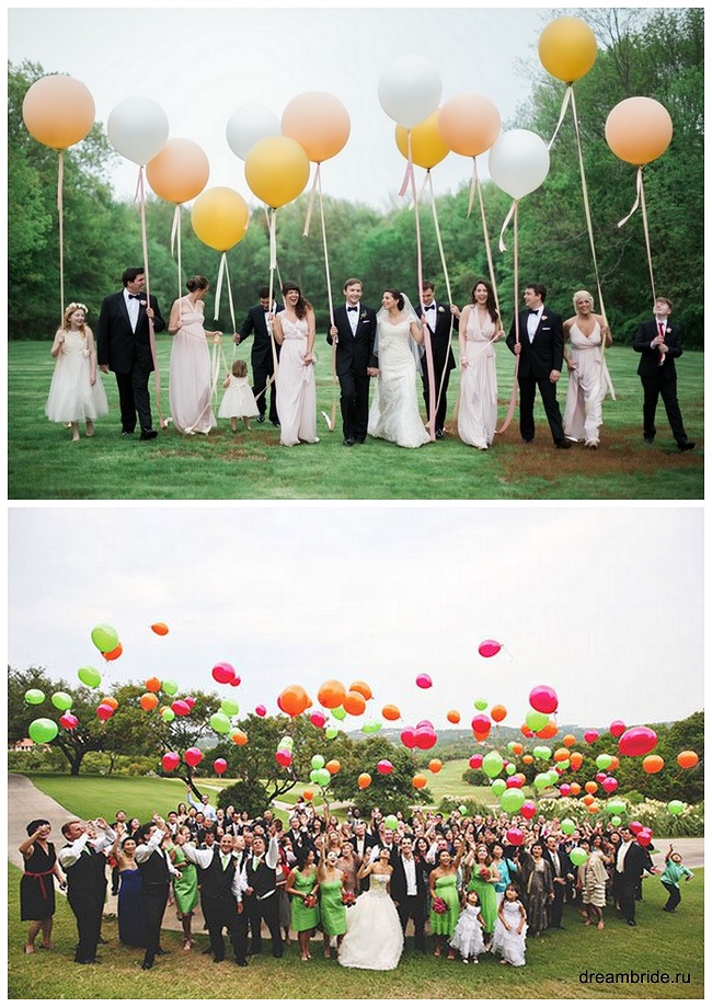 свадебная фотосессия с шариками