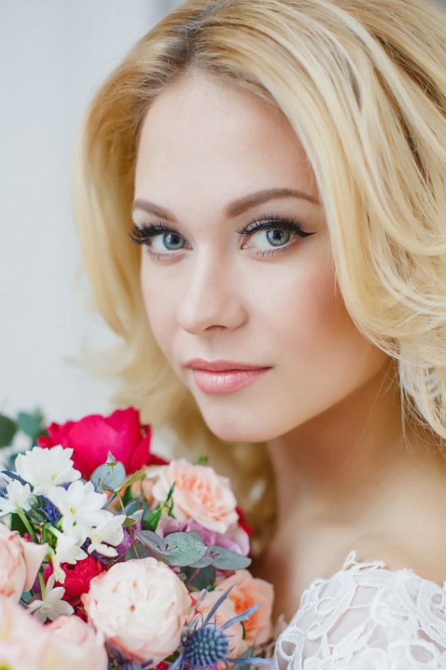 свадебный макияж фото для блондинок3