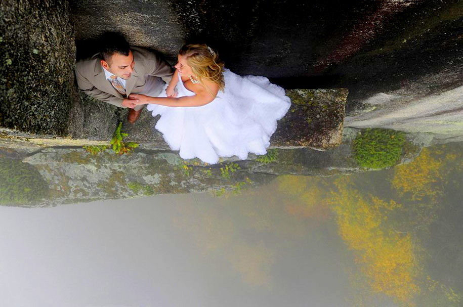 Необычные свадебные фотосессии на природе